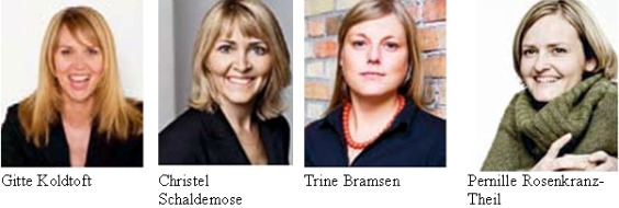 Gitte Koldtoft, Christel Schaldemose, Trine Bramsen, Pernille Rosenkranz-Theil